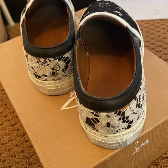 Givenchy Lace Leather Slip On Sneakers - Picture 3 of 5